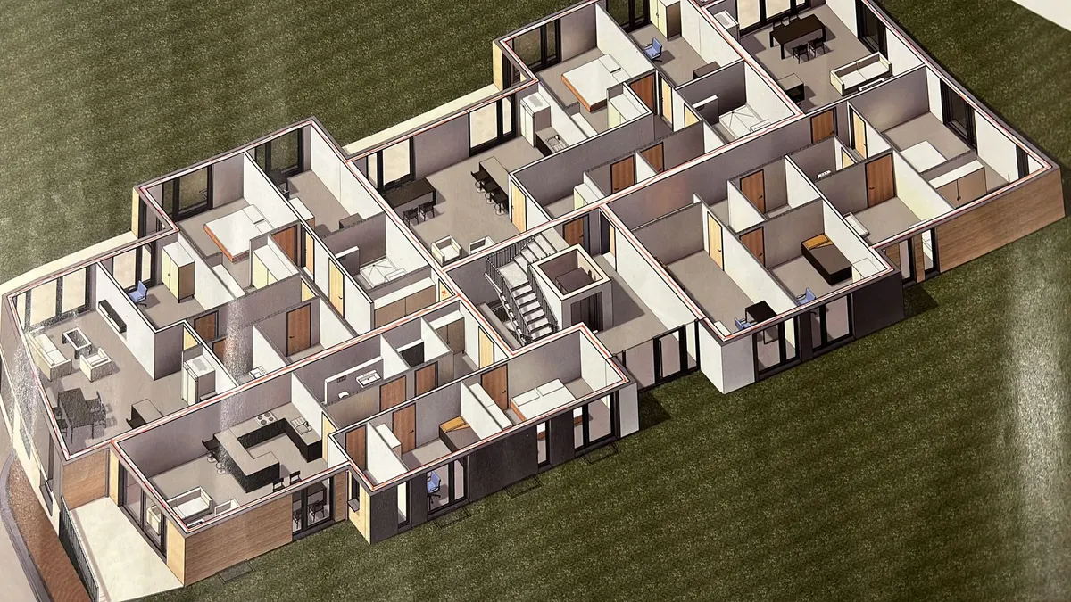 3D-Grundrissvisualisierung mit Treppenhaus