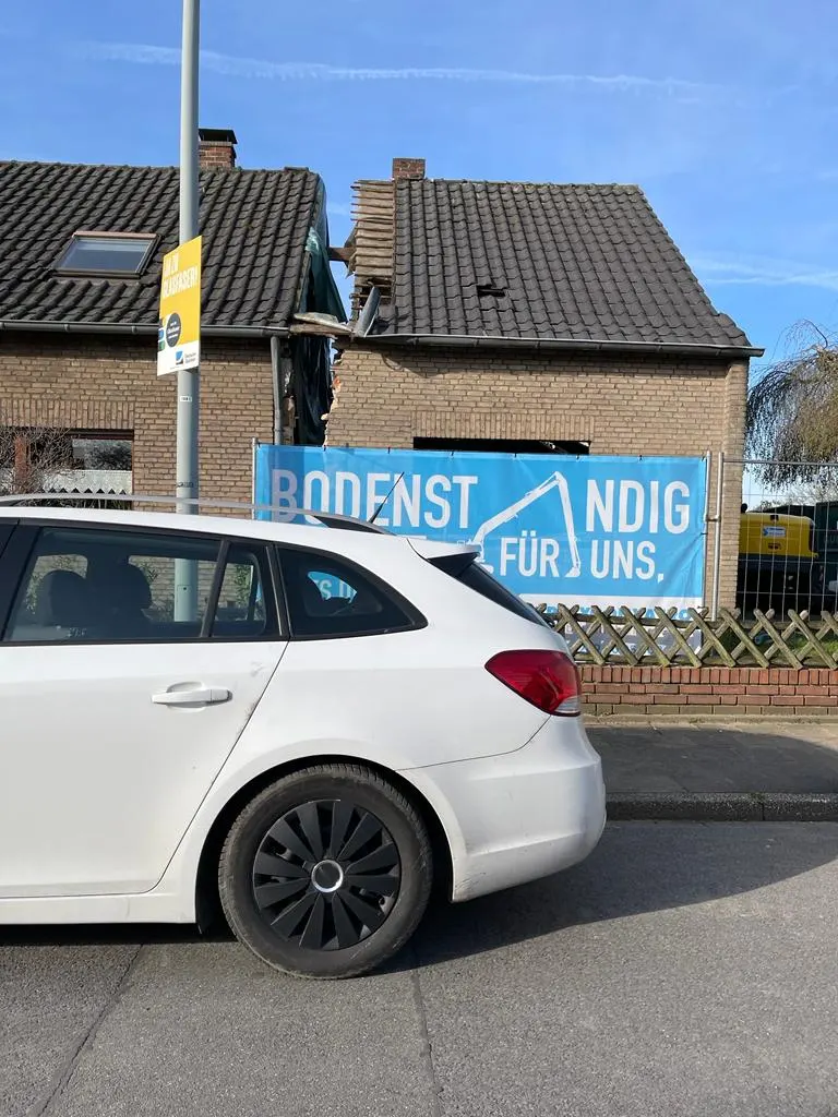 Bestandsgebäude am Mühlenweg vor dem Abriss