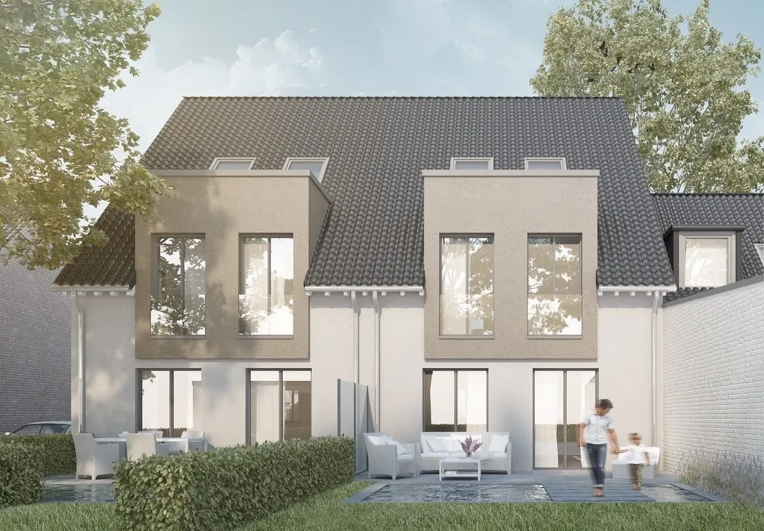 Visualisierung des GERSALE-Projekts Wesel / Mühlenweg: Doppelhaus mit Garten
